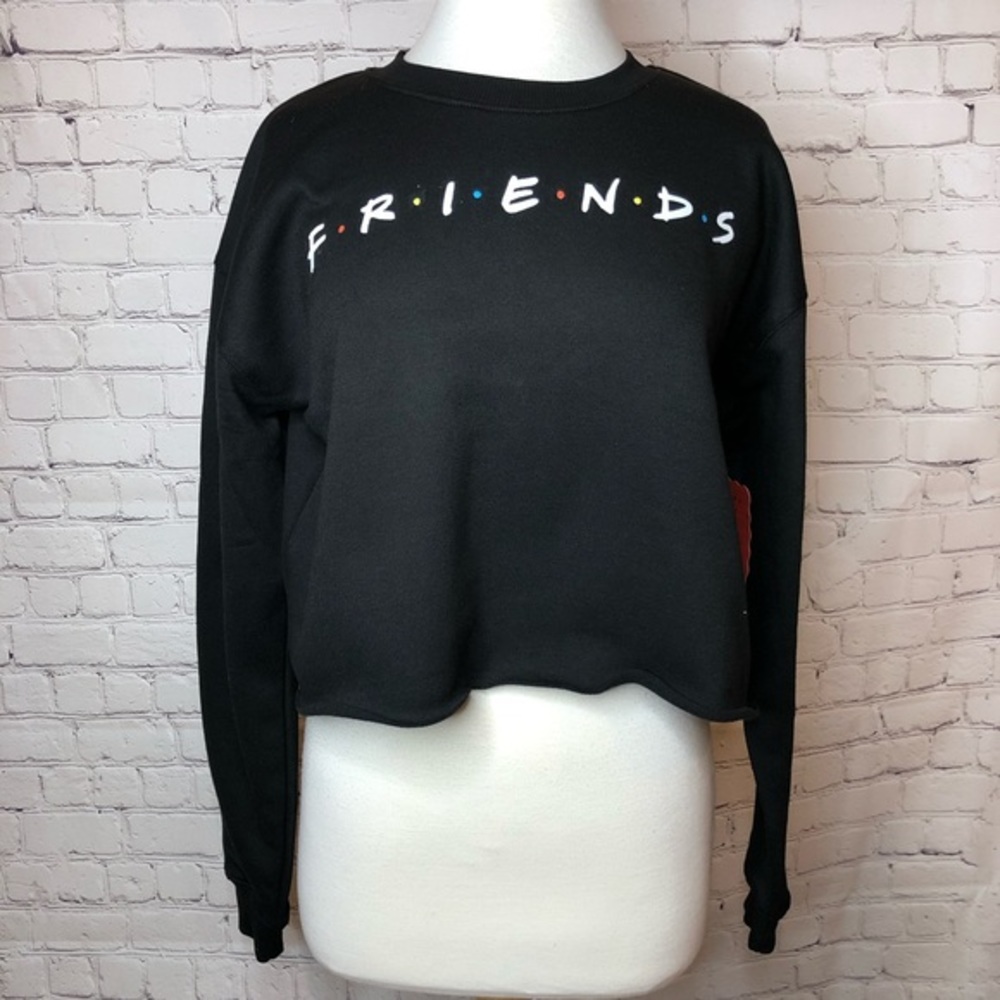 Friends TV Show Series Box Logo Cropped Sweater